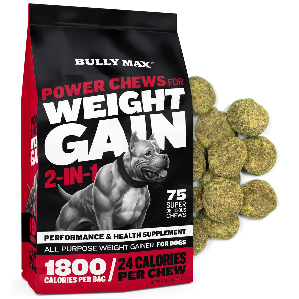 Dog Weight Gainer Soft Chews Liquid Gel Supplement & Muscle Builder Power Tabs Bundle U3271