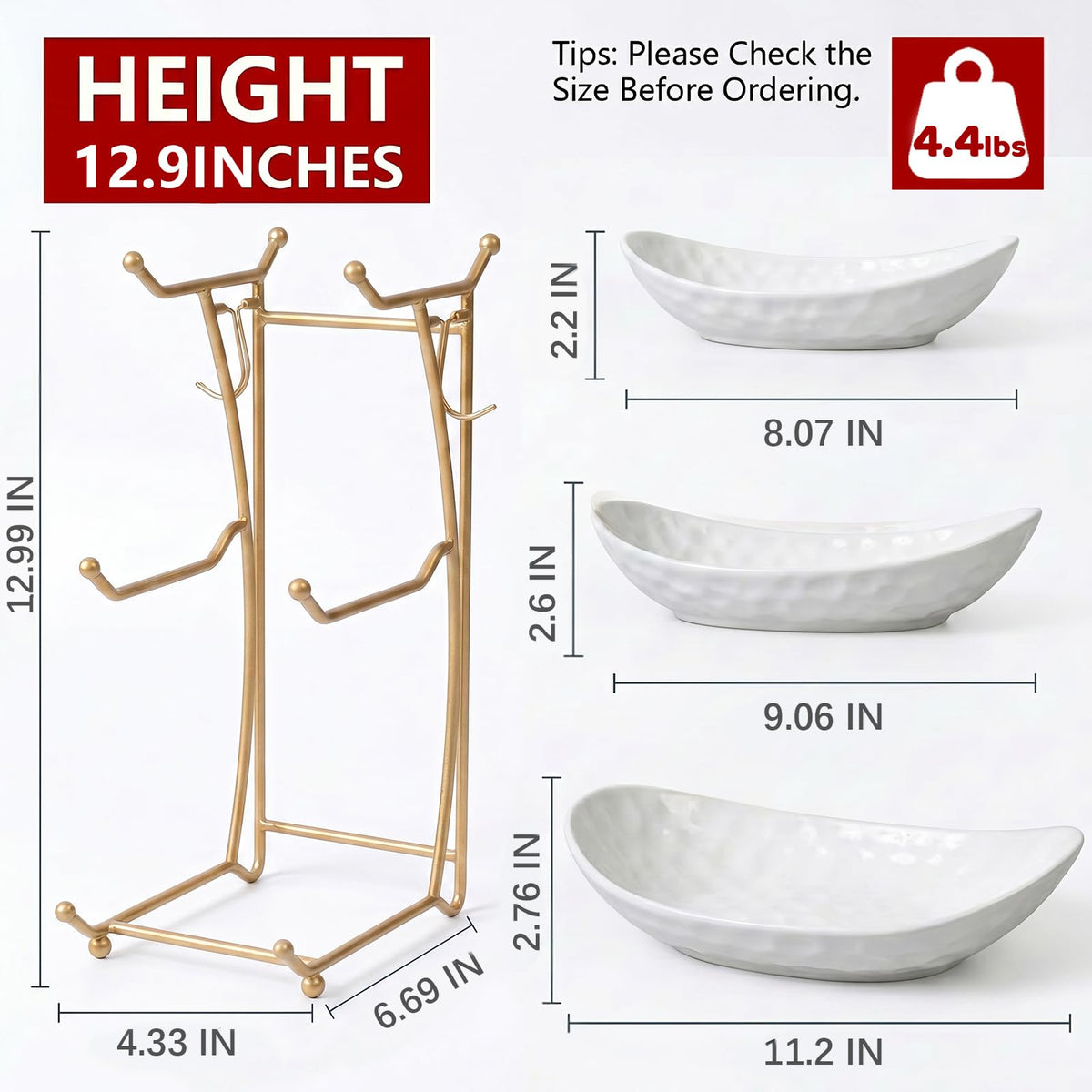 3 Tier Ceramic Fruit Bowl Stand H92731