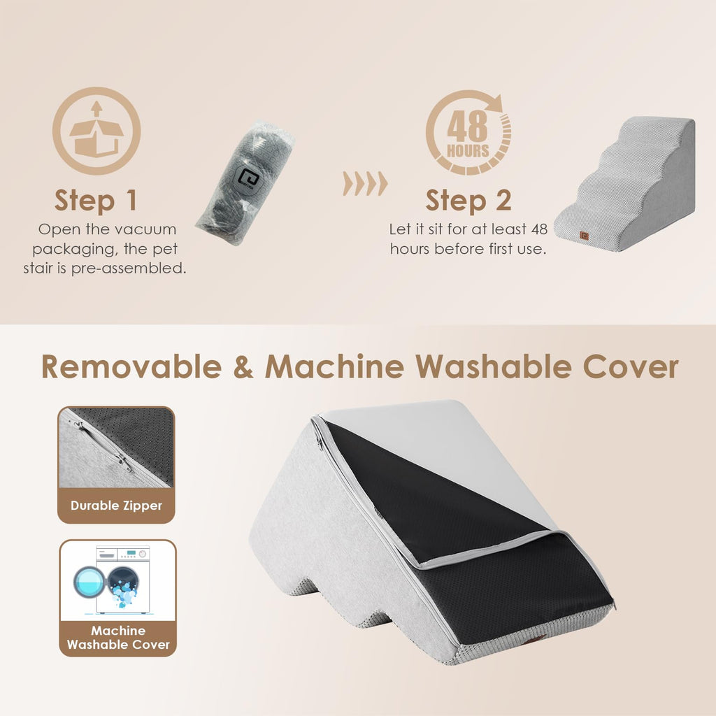 Curved Dog Stairs Ramp 4-Step Z36473
