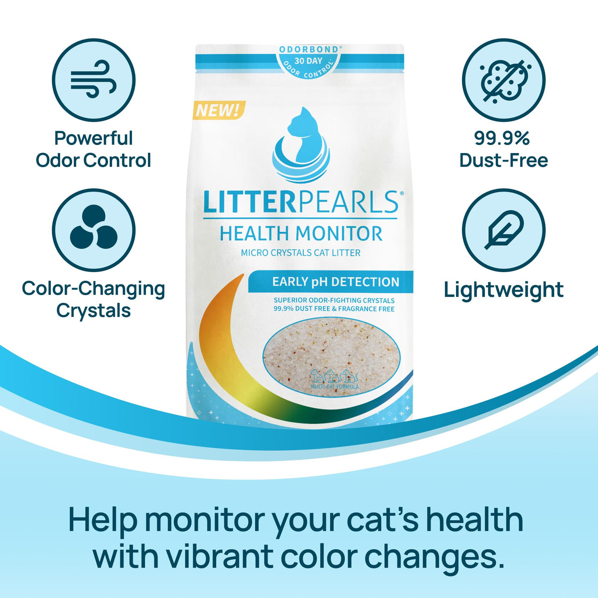 Unscented Micro Crystals Cat Litter 6 LB Bag D2227