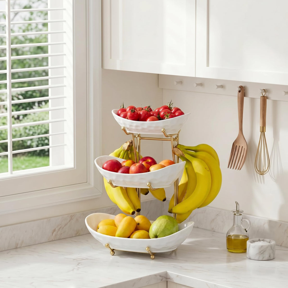3 Tier Ceramic Fruit Bowl Stand H92731