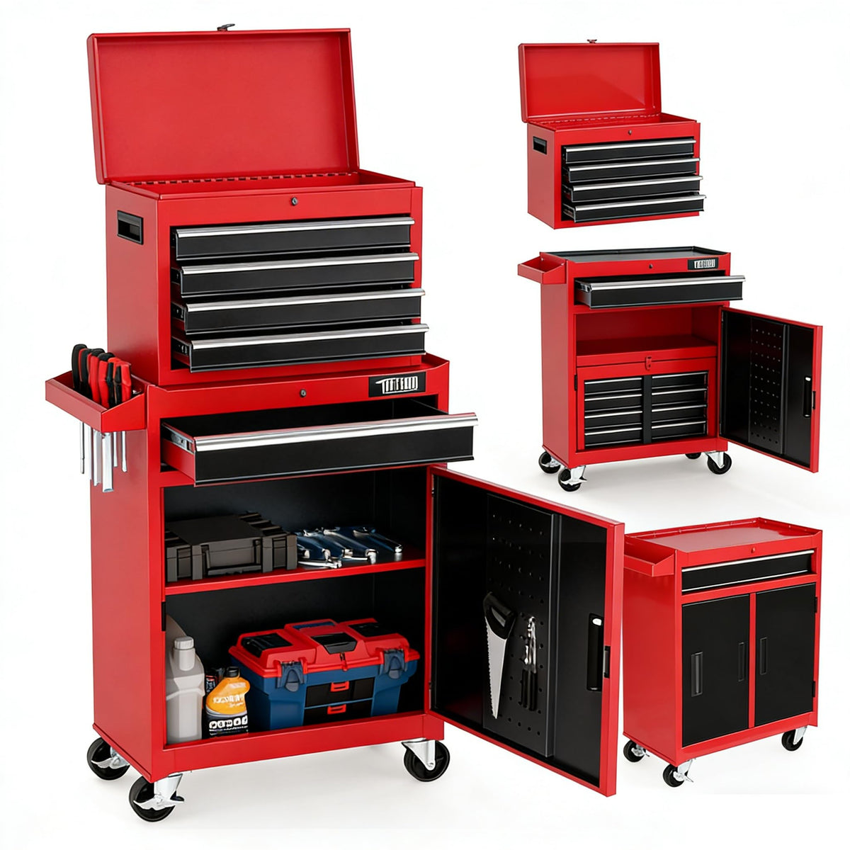 5 Drawer Rolling Tool Chest with Lockable Wheels C8983