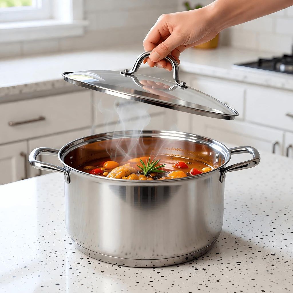 10 Quart Stainless Steel Stock Pot with Lid C8638