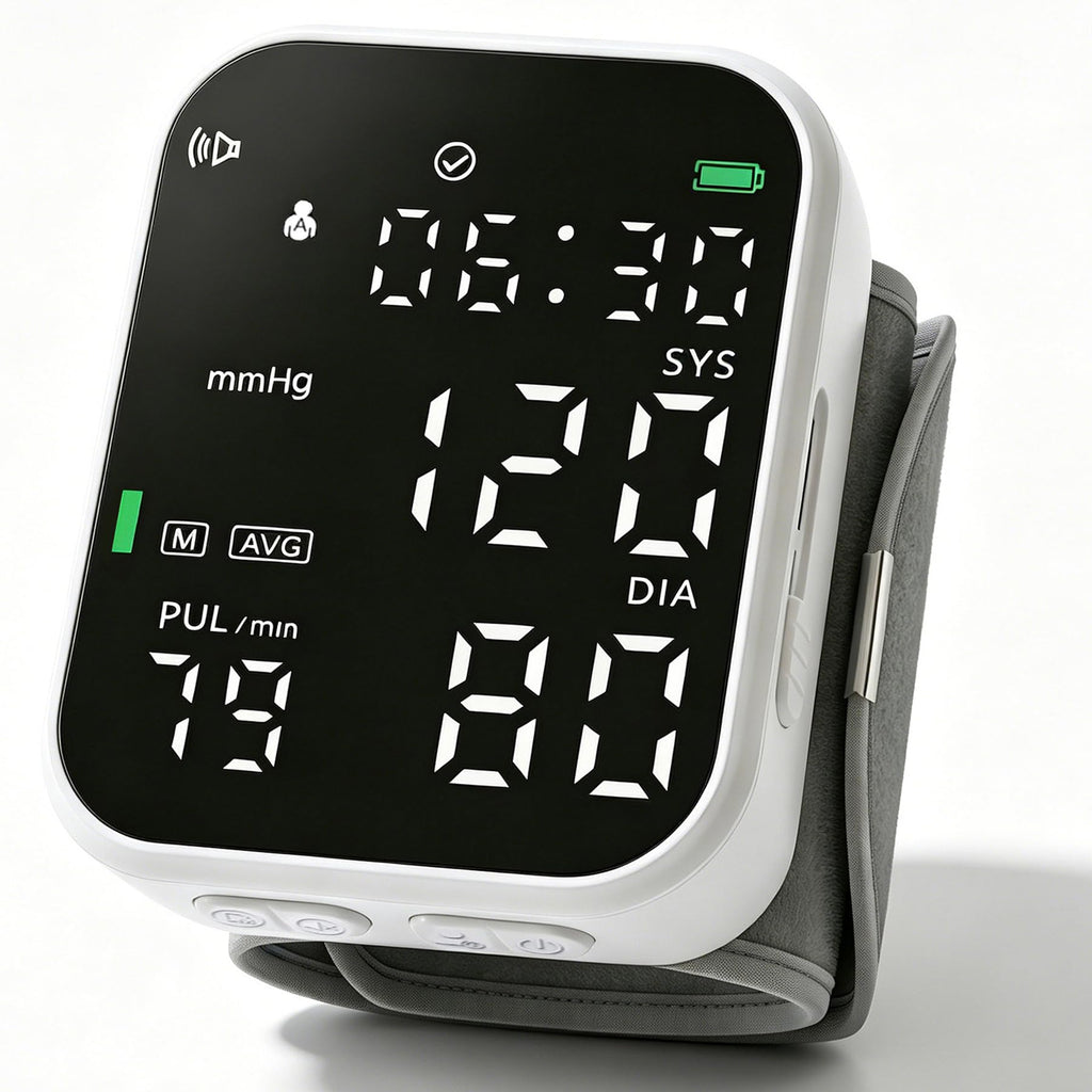 Black Digital Rechargeable Wrist Blood Pressure Monitor F50001