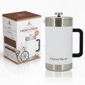 54 oz White Stainless Steel French Press Coffee Maker I92364