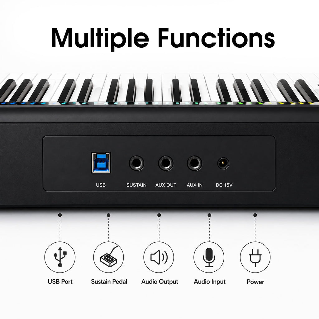 88-Key Weighted Hammer Action Digital Piano Keyboard B818