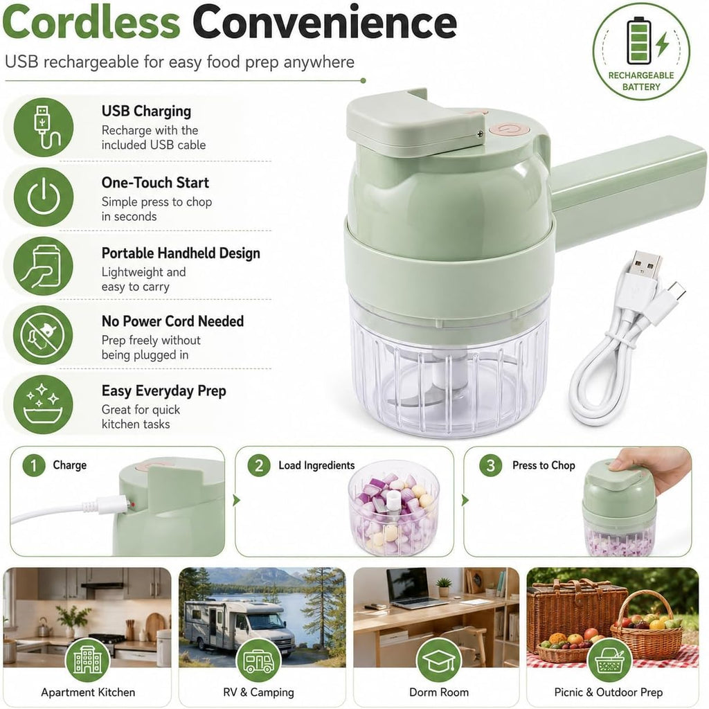 4 in 1 Handheld Electric Vegetable Chopper G7527