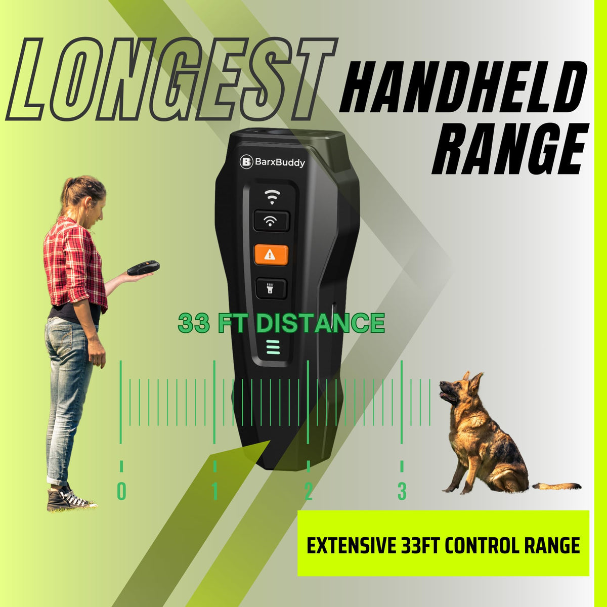 Long Range Ultrasonic Rechargeable Anti Bark Device for Dogs (Black) T42159