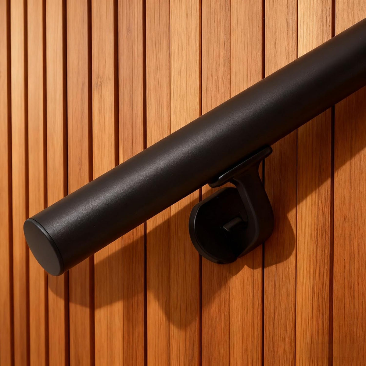 7 FT Matte Black Aluminum Handrail Set P3648