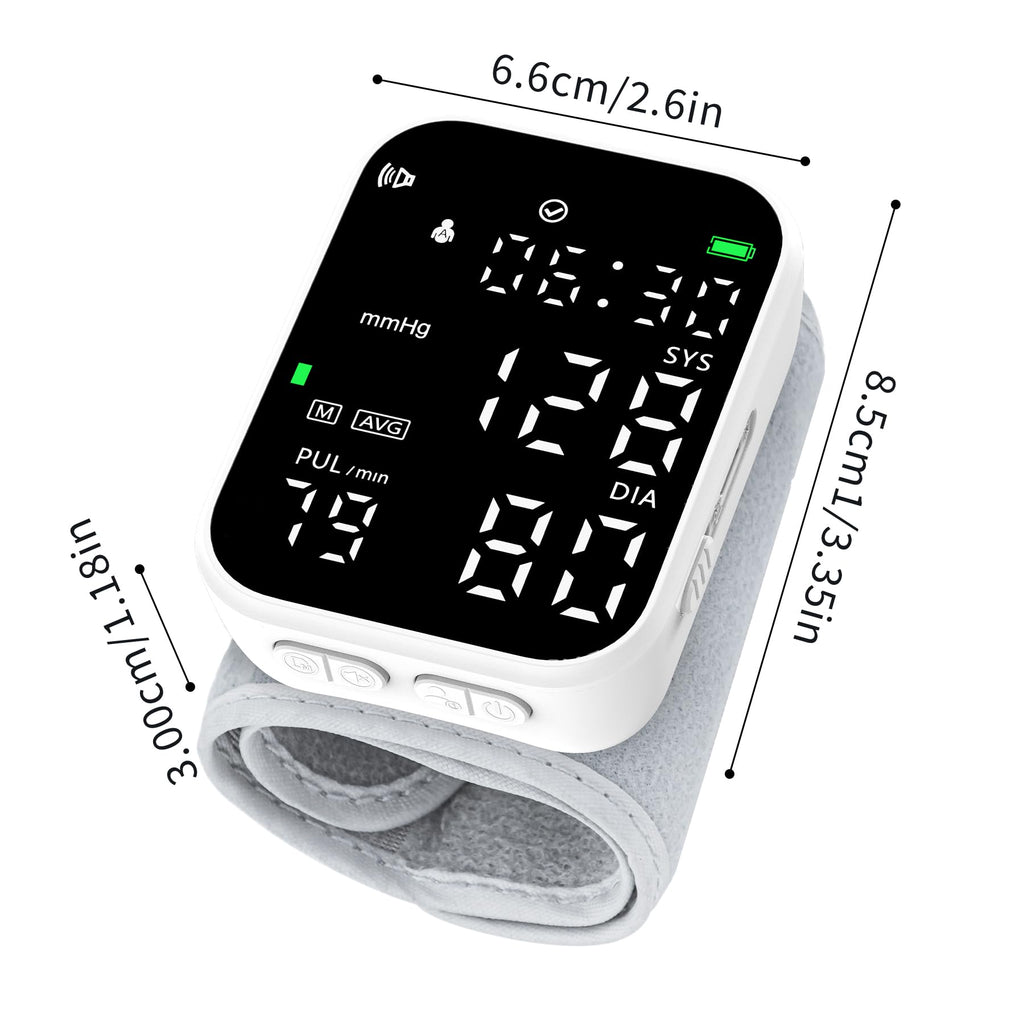 Black Digital Rechargeable Wrist Blood Pressure Monitor F50001
