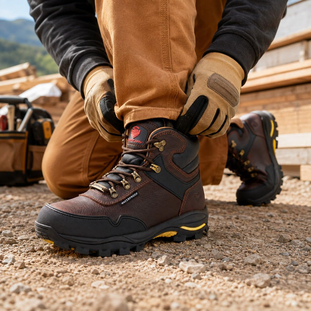 6 Inch Waterproof Leather Work Boots A37377