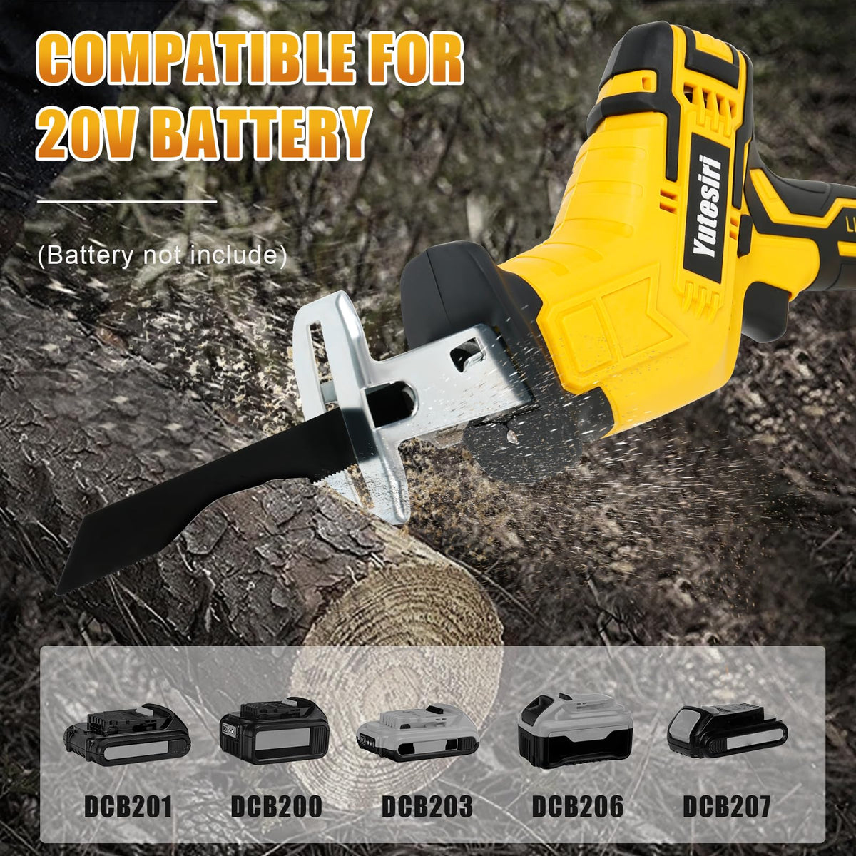 Cordless Reciprocating Saw, 0-3000SPM Variable Speed, 4 Saw Blades B648806