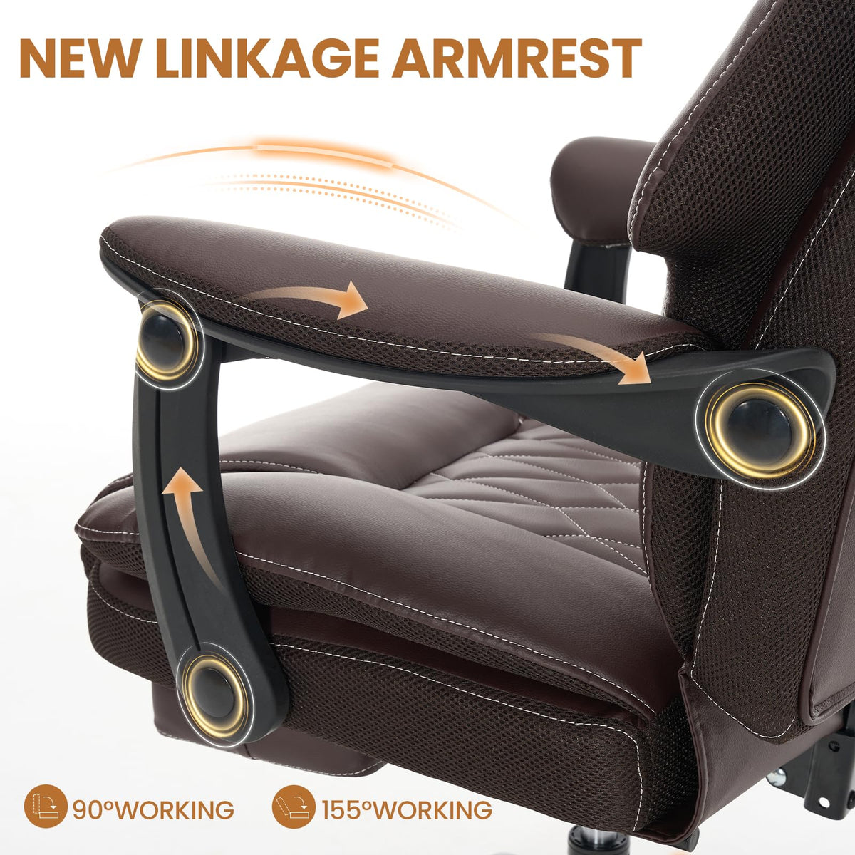 500lbs Big and Tall Office Chair with Footrest E2143