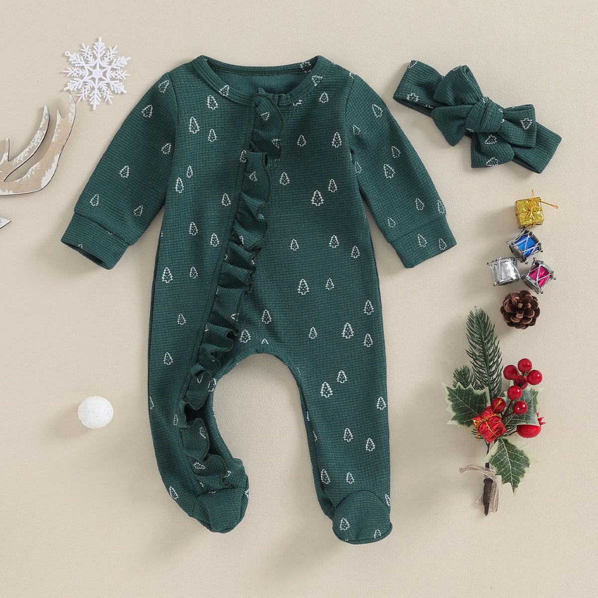 Pumpkin Long Sleeve Onesie Romper X80763