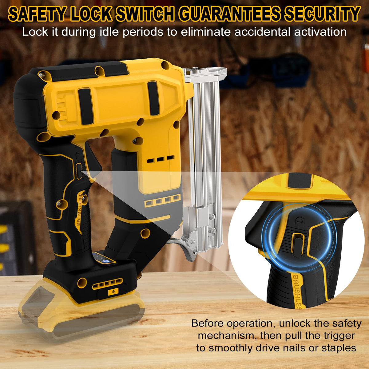18 Gauge Cordless Brad Nailer with 1000 Nails G6677