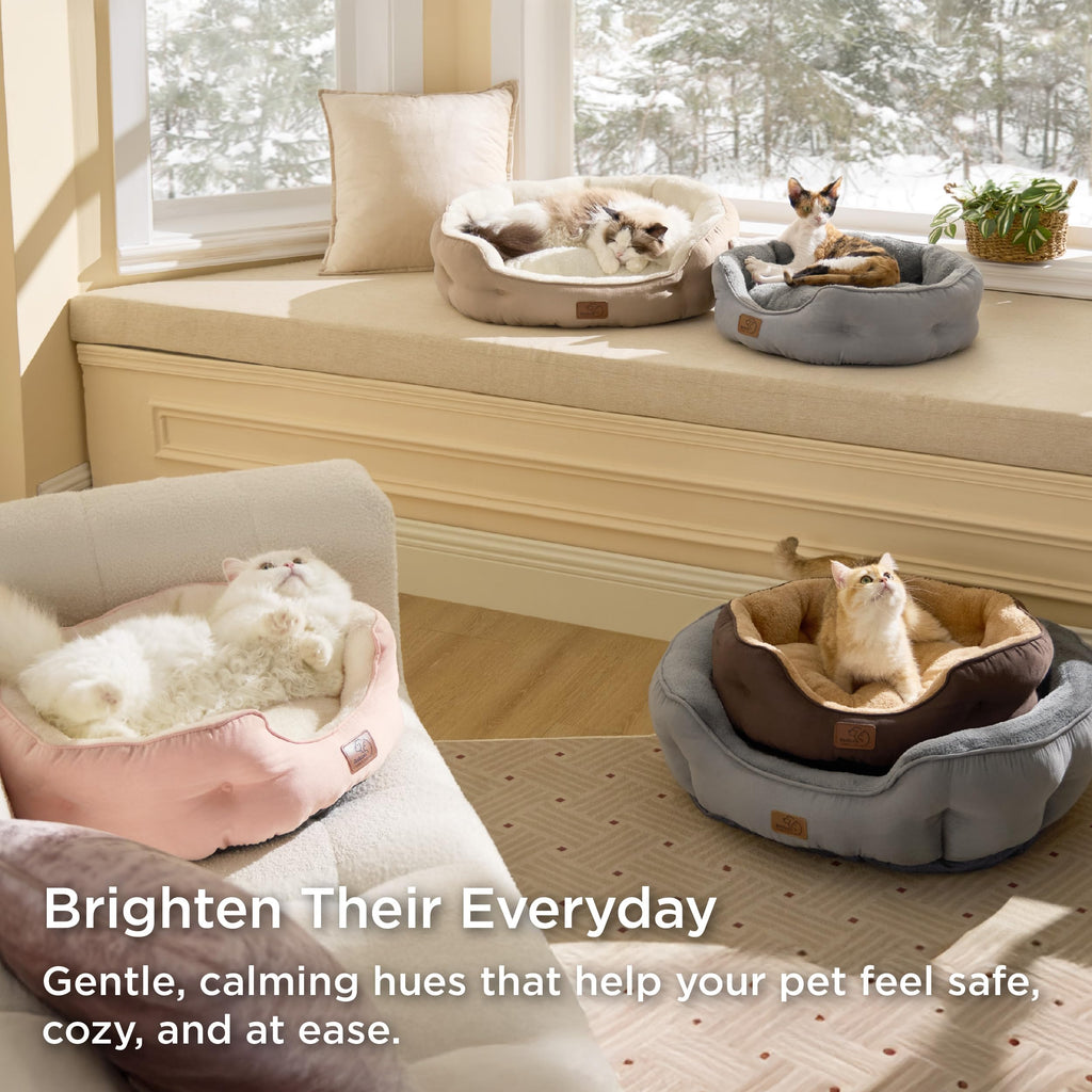 Small Washable Round Dog Bed D416786
