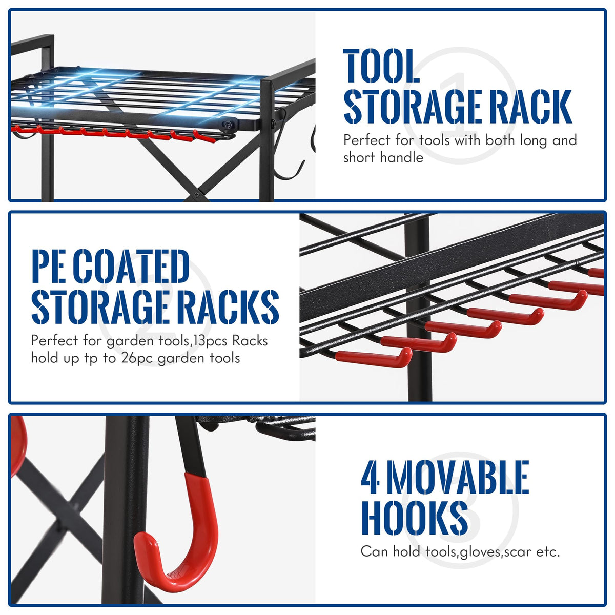 Rolling Garden Tool Organizer S3003