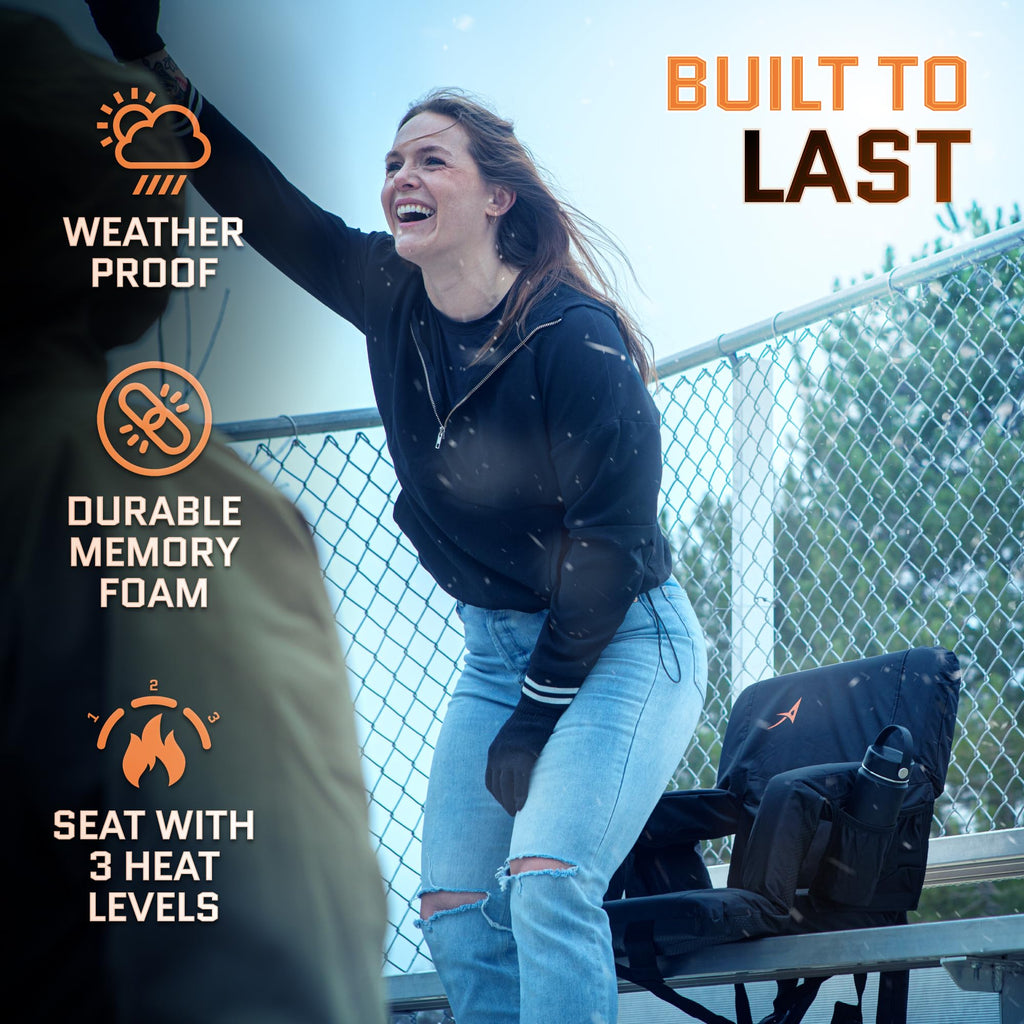 Heated Stadium Seats for Bleachers with Back Support Q92883