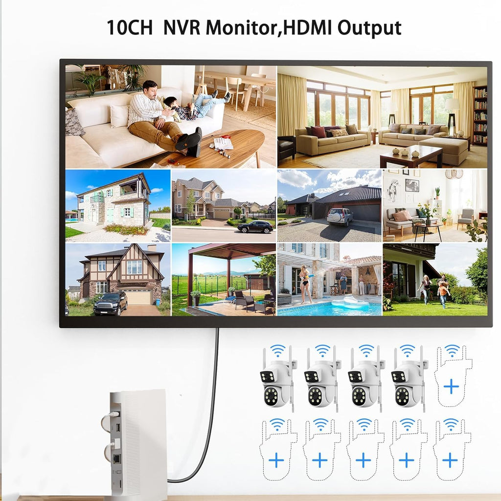 Wireless Outdoor 4 Cam Home Security Cameras System K952