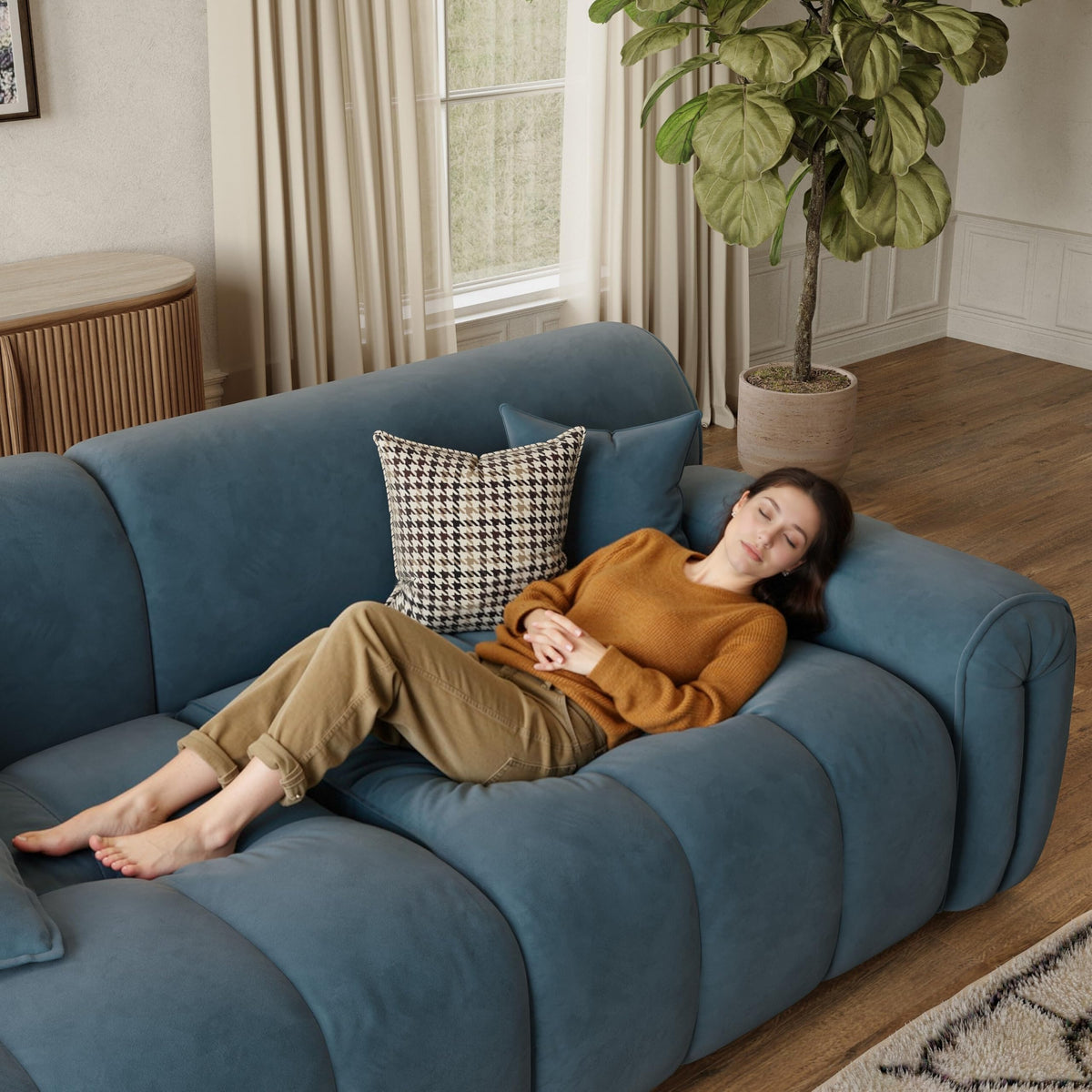 Oversized U-Shaped Sectional Sofa with Ottoman I84472