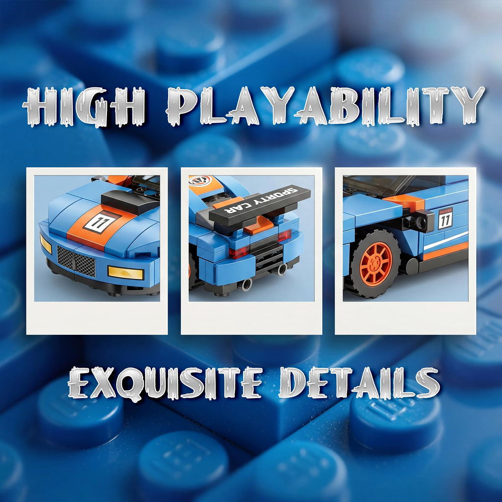 Racing Car Building Toy Set with Container Box M19740