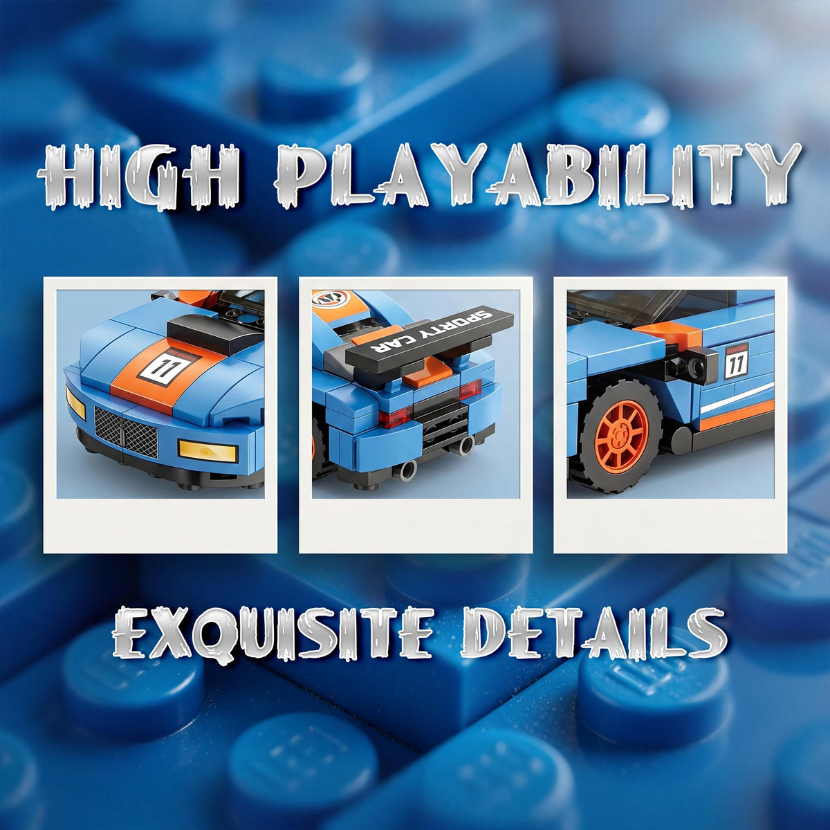 Racing Car Building Toy Set with Container Box M19740