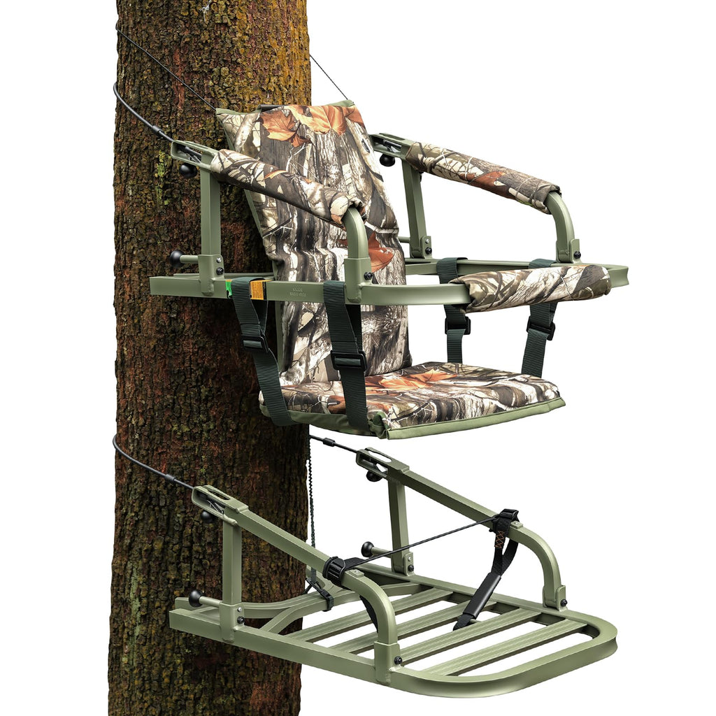 Climbing Tree Stand with Harness and Camo Seat Cushion X155885