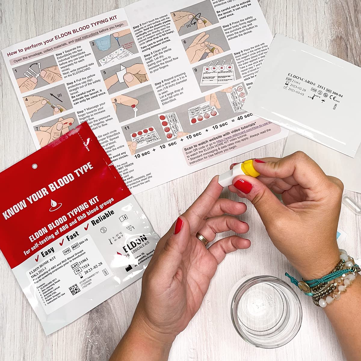 Home Blood Typing Kit Single Y447