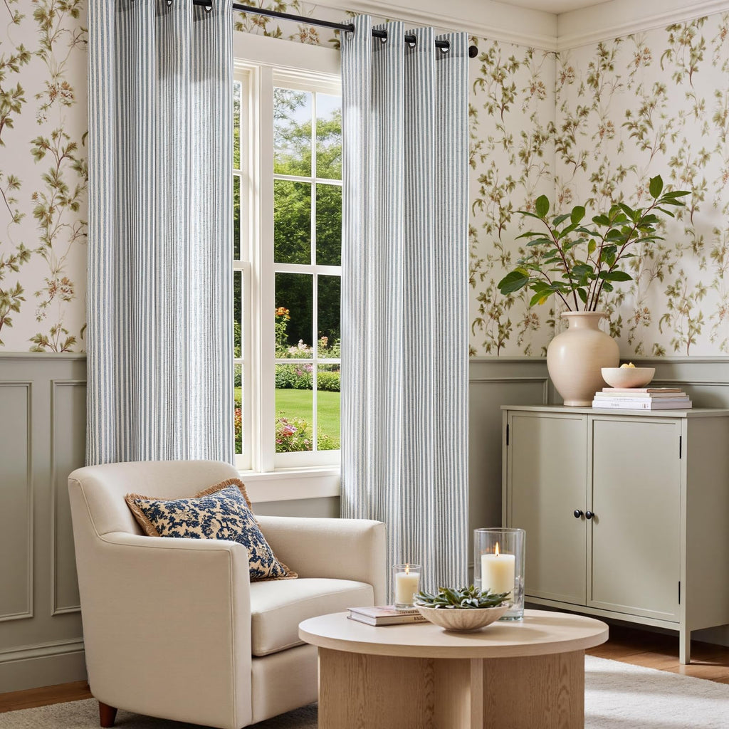 Linen Striped Curtains P6929