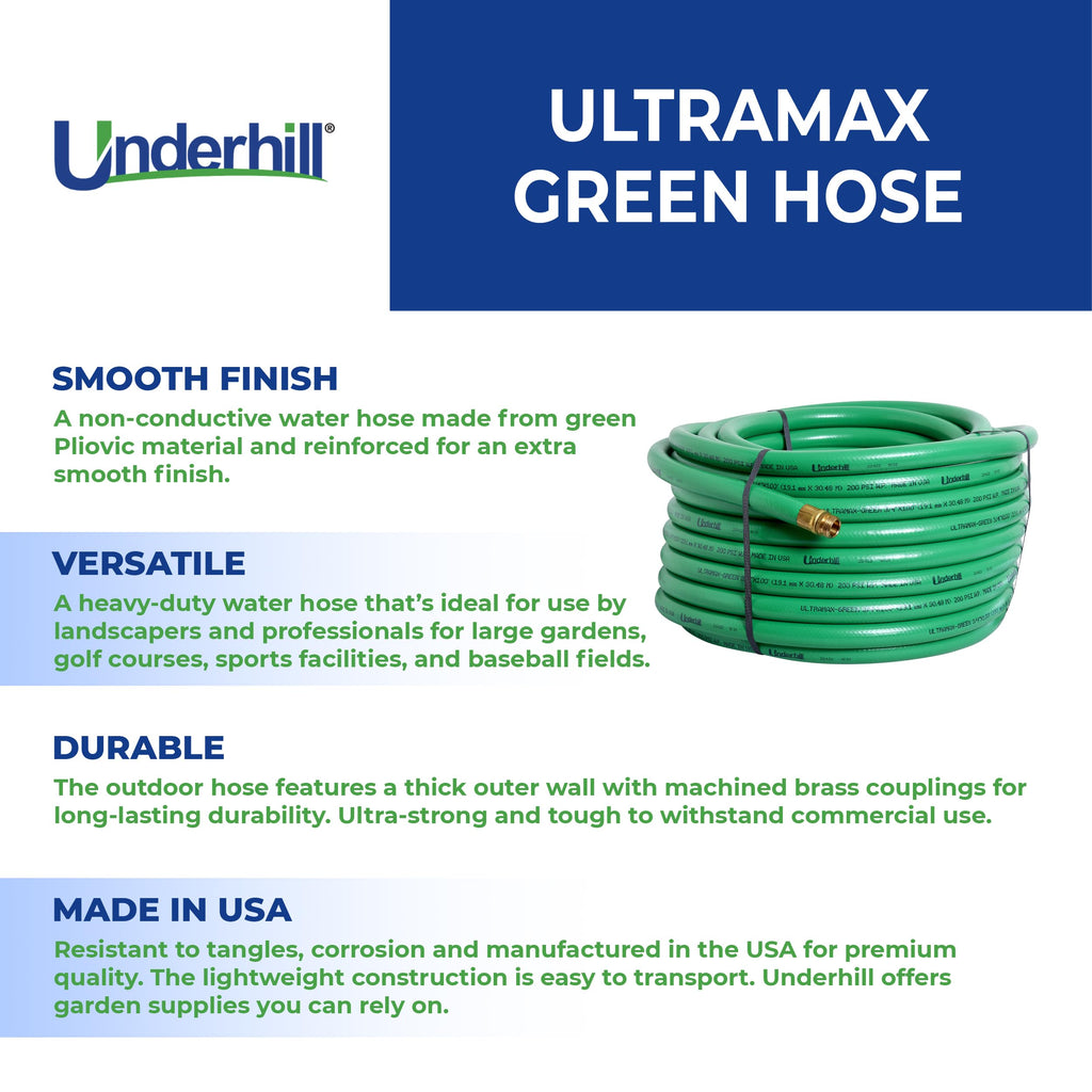 Green 3/4 Inch x 100 ft Garden Water Hose F5710