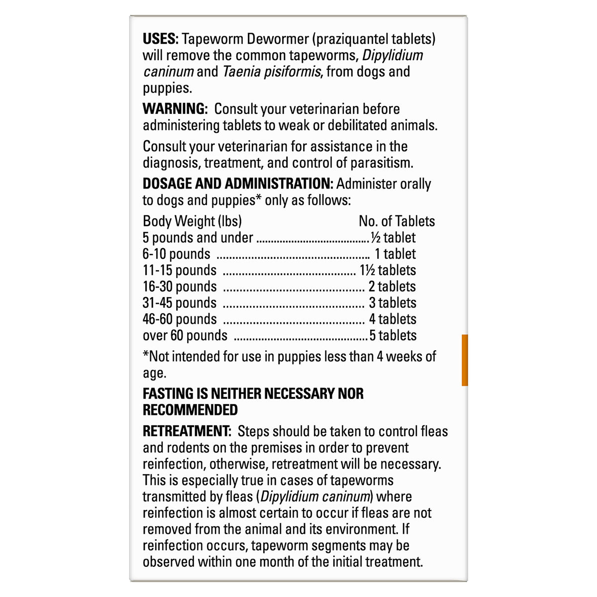 Praziquantel Tablets for Dogs 5 Count R9954