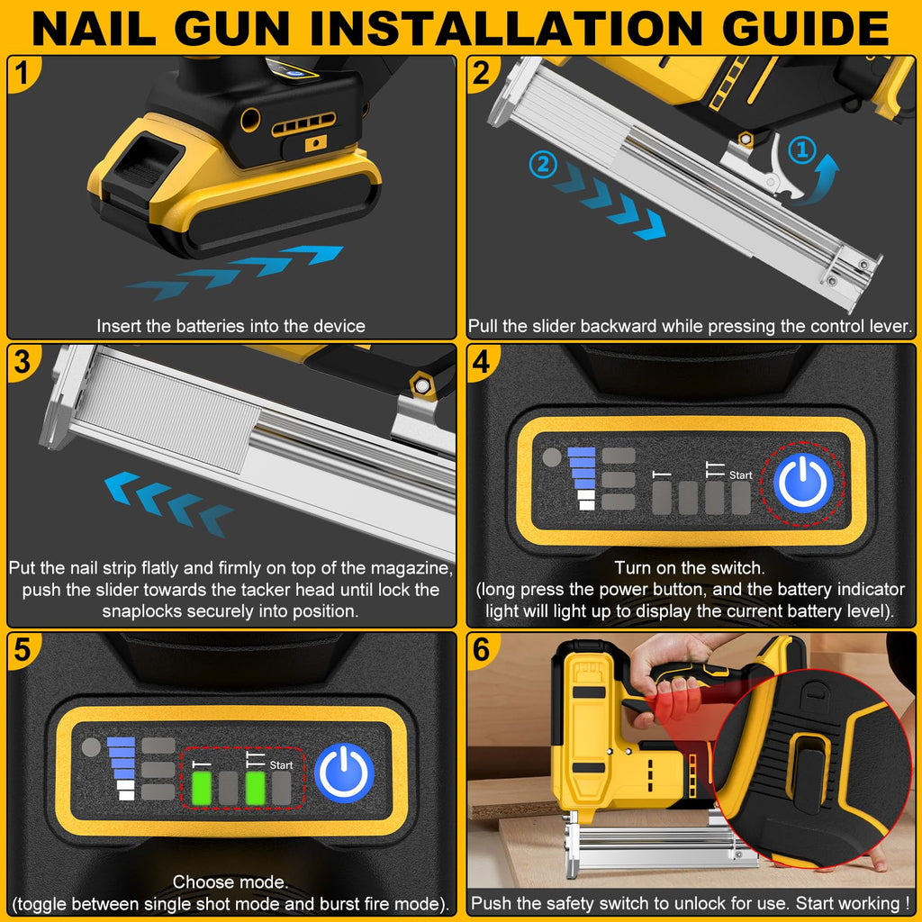 18 Gauge Cordless Brad Nailer with 1000 Nails G6677