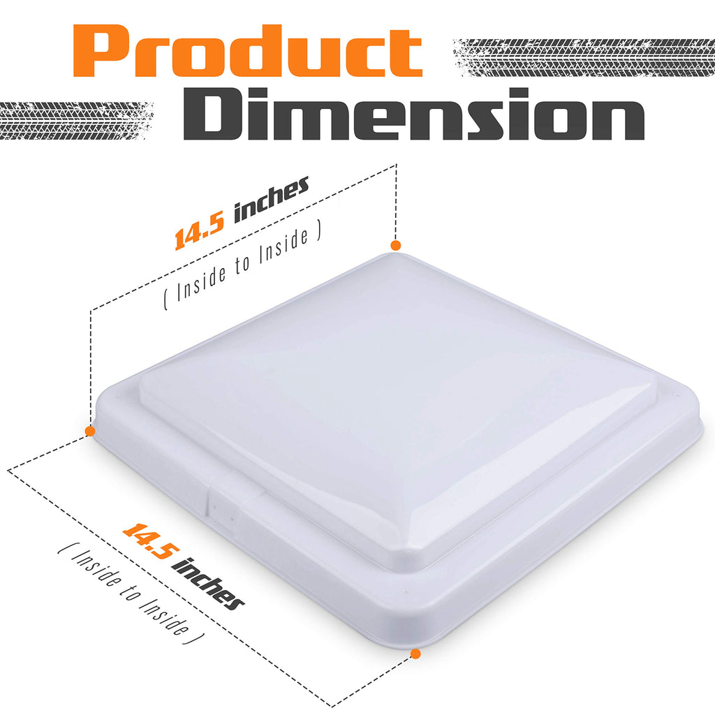 14 Inch RV Roof Vent 2-Pack White I478