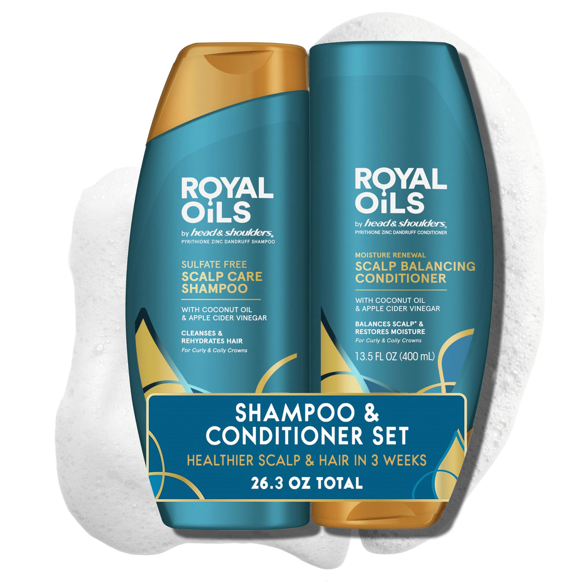 Shampoo and Conditioner Set 1% Pyrithione Zinc 12.8 fl oz T700041