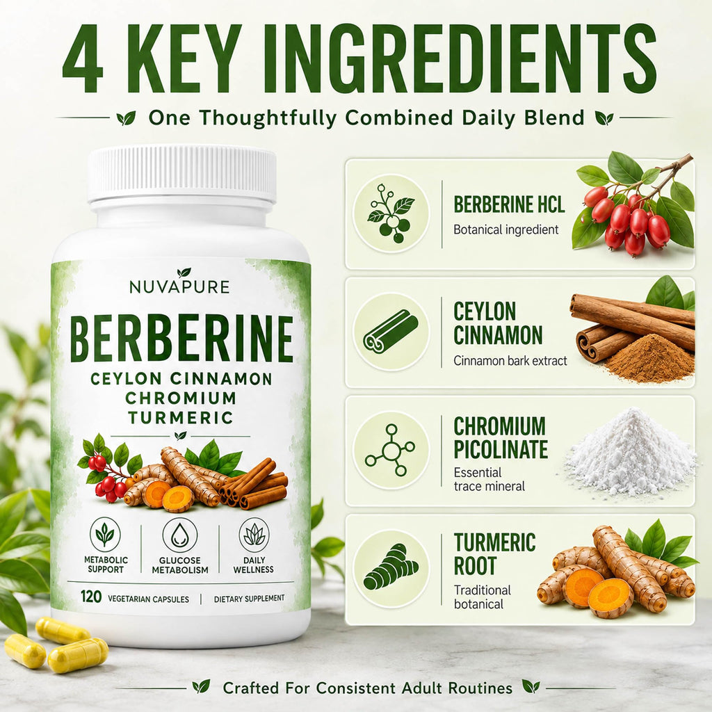 Berberine with Ceylon Cinnamon, Chromium & Turmeric, 120 Vegetarian Capsules I28586
