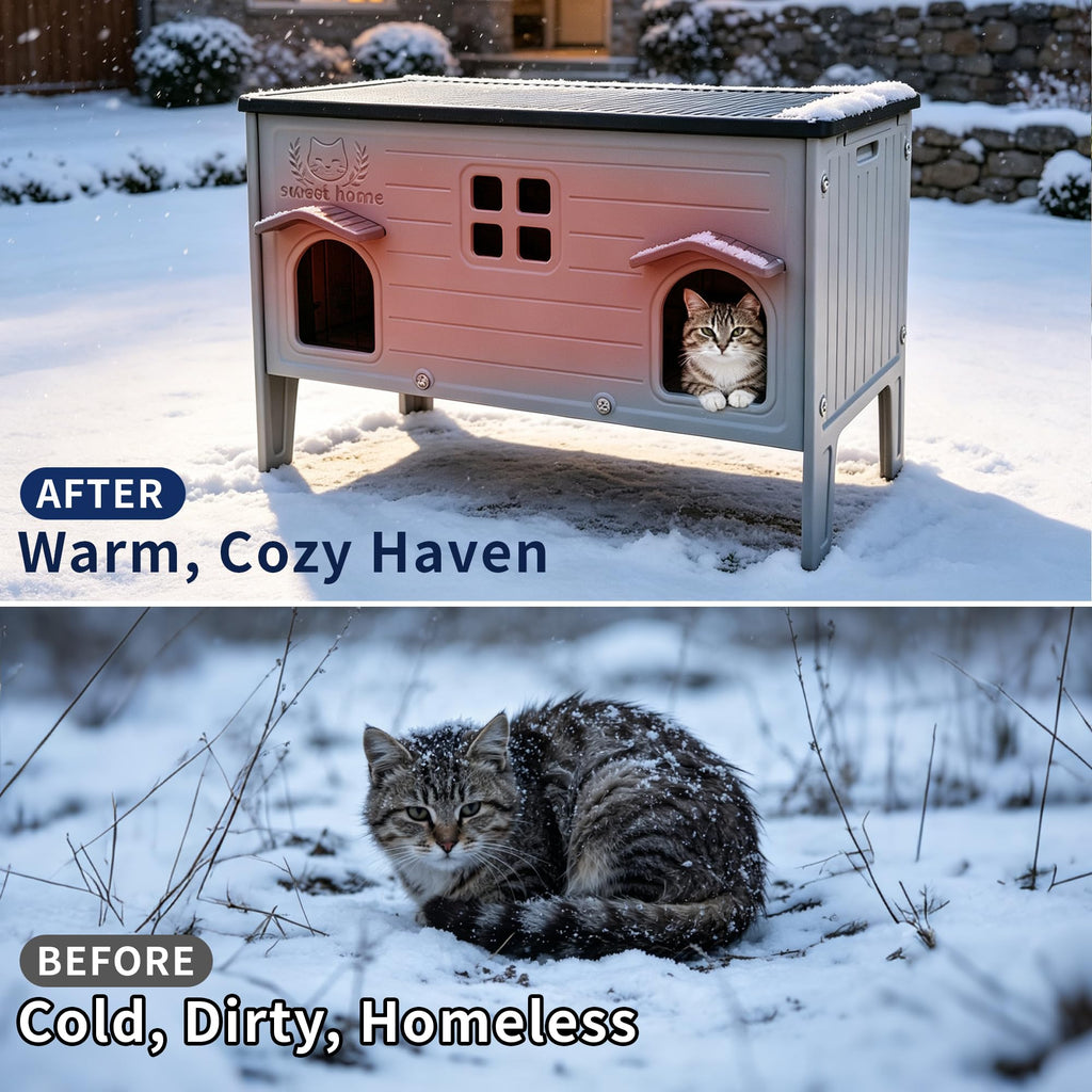 Waterproof Outdoor Cat House N688