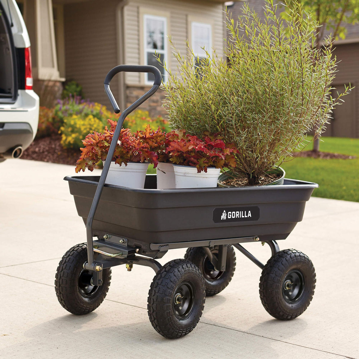 Poly Dump Cart 600 lb. Capacity 4 Cu ft E987125