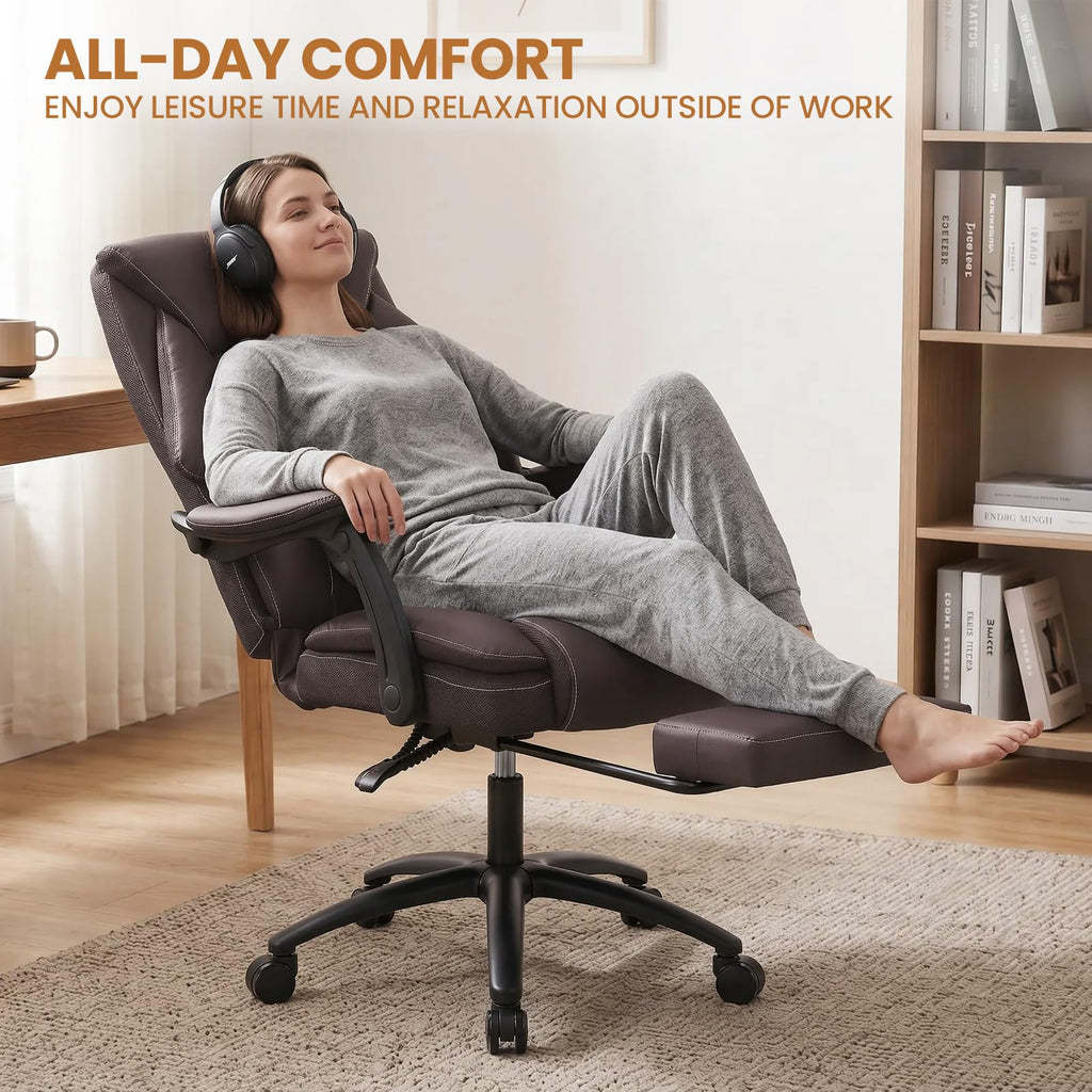 500lbs Big and Tall Office Chair with Footrest E2143