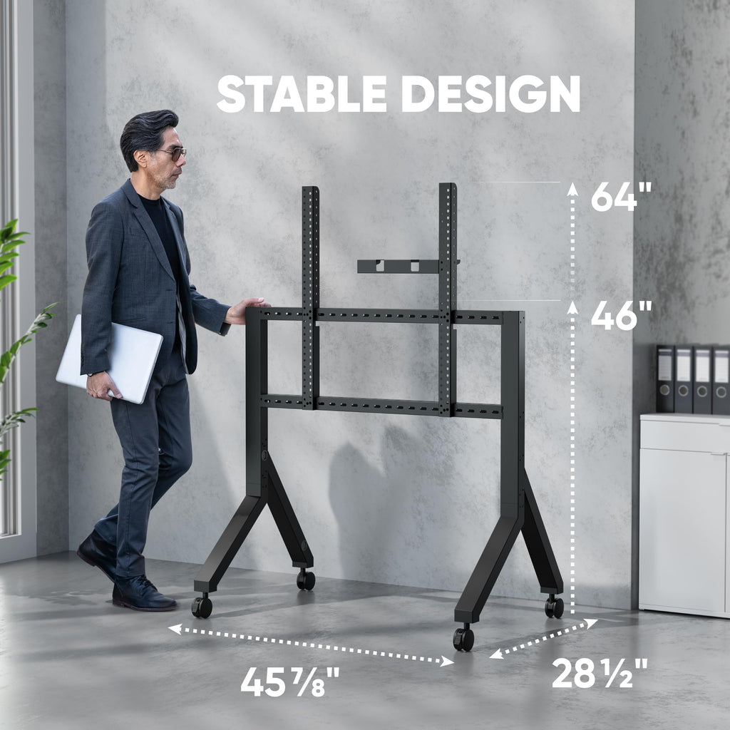Mobile TV Stand on Wheels 70-110 Inch Black E66567