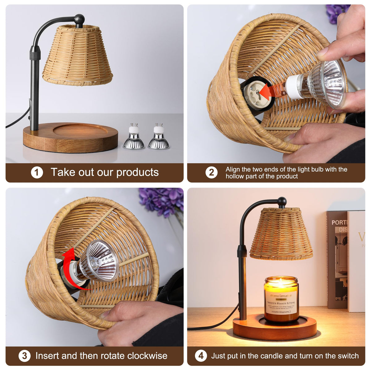 Electric Candle Warmer Lamp with Timer Dimmer N81295