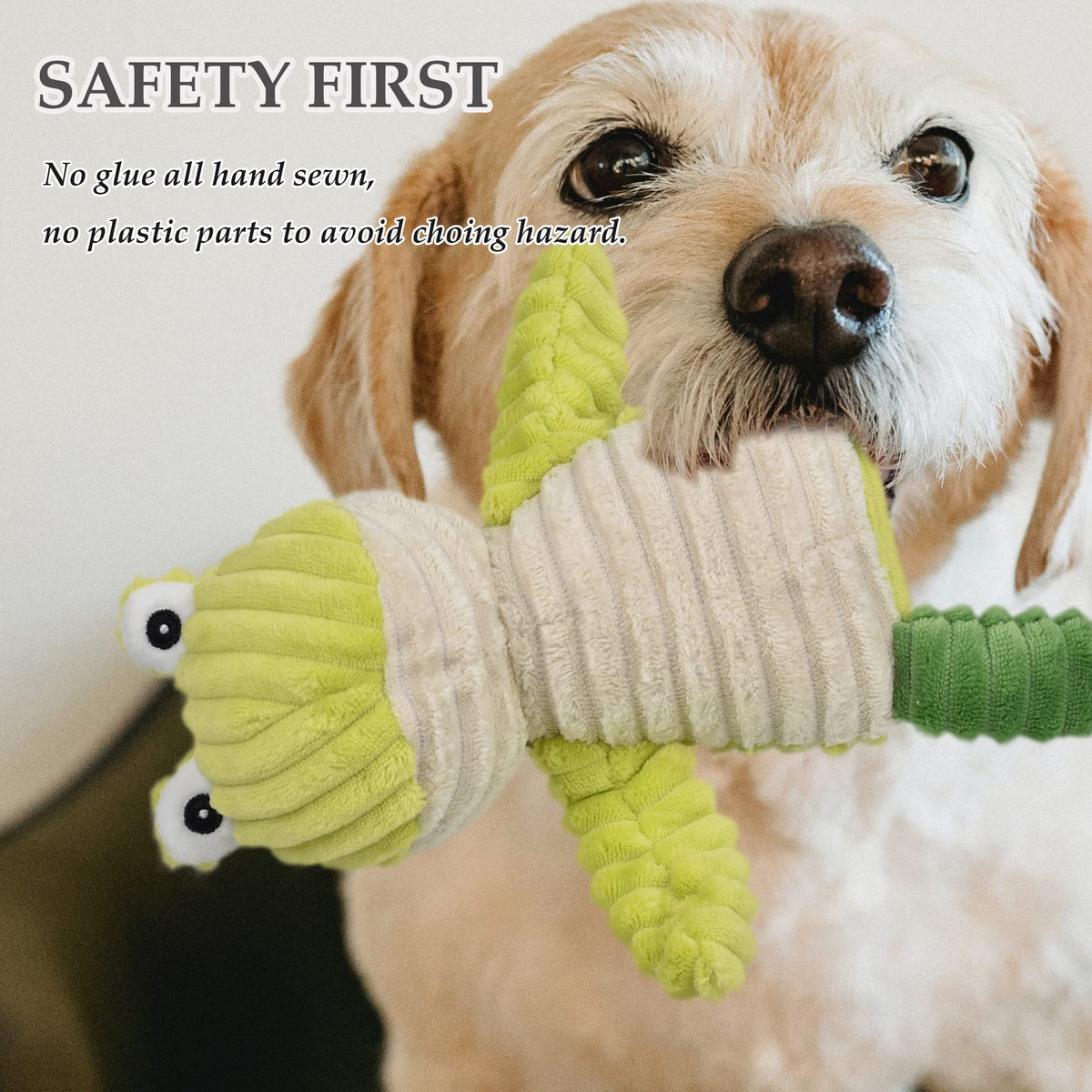 5 Pack Stuffed Squeaky Plush Dog Toys O4368