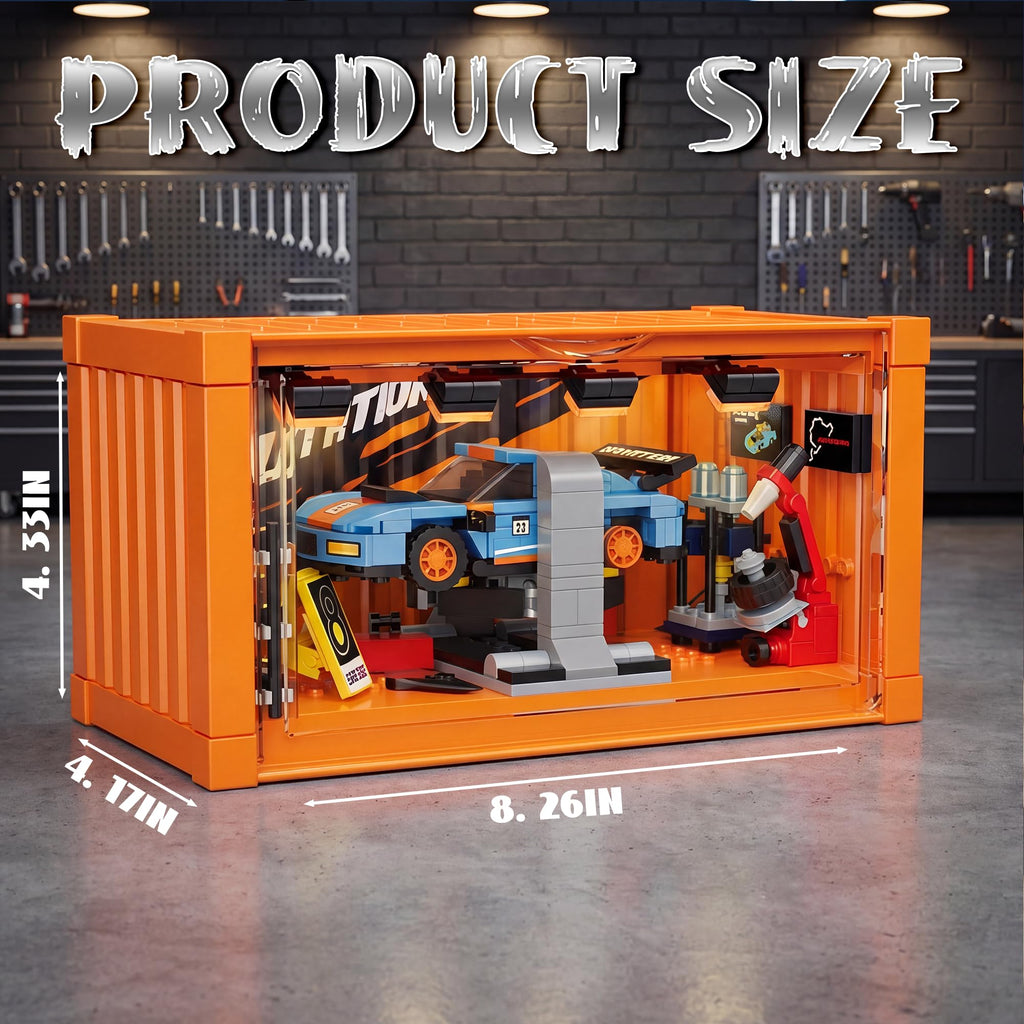 Racing Car Building Toy Set with Container Box M19740