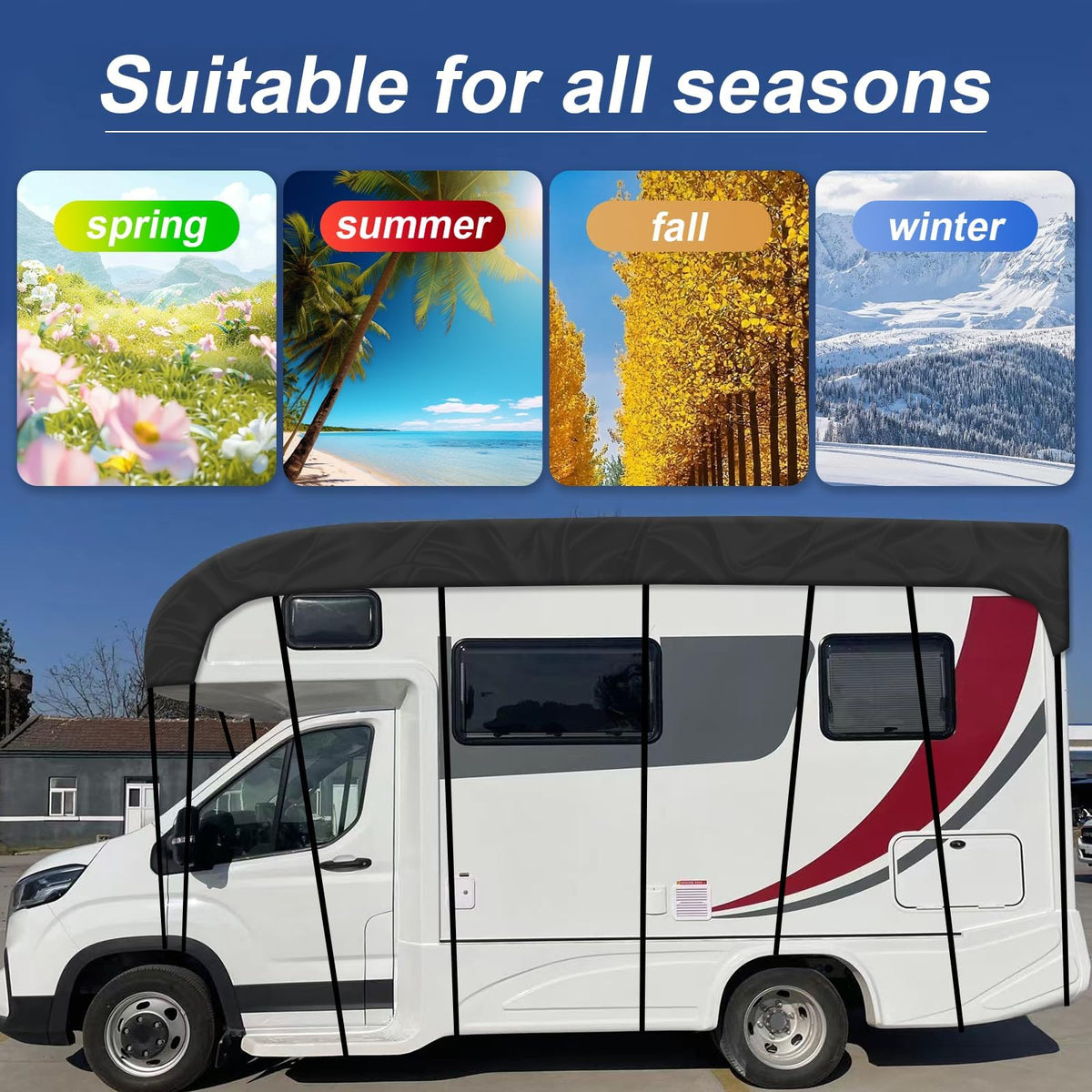 Heavy Duty Waterproof UV Resistant RV Roof Cover H156385
