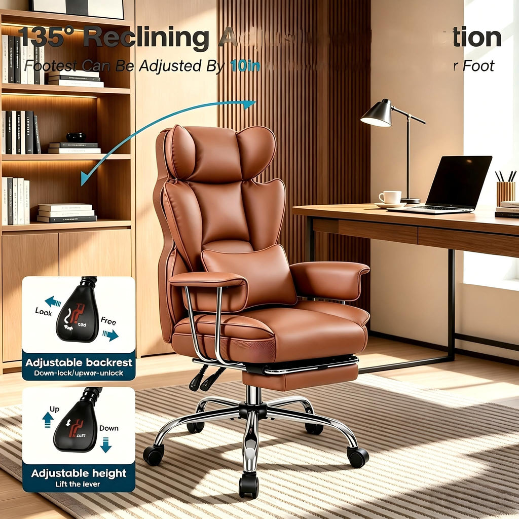 Big and Tall High Back Office Chair with Footrest F282