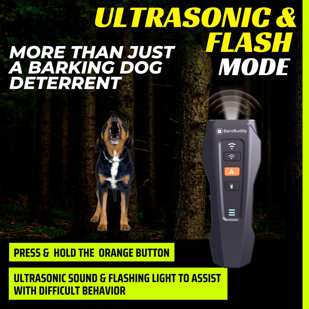 Long Range Ultrasonic Rechargeable Anti Bark Device for Dogs (Black) T42159