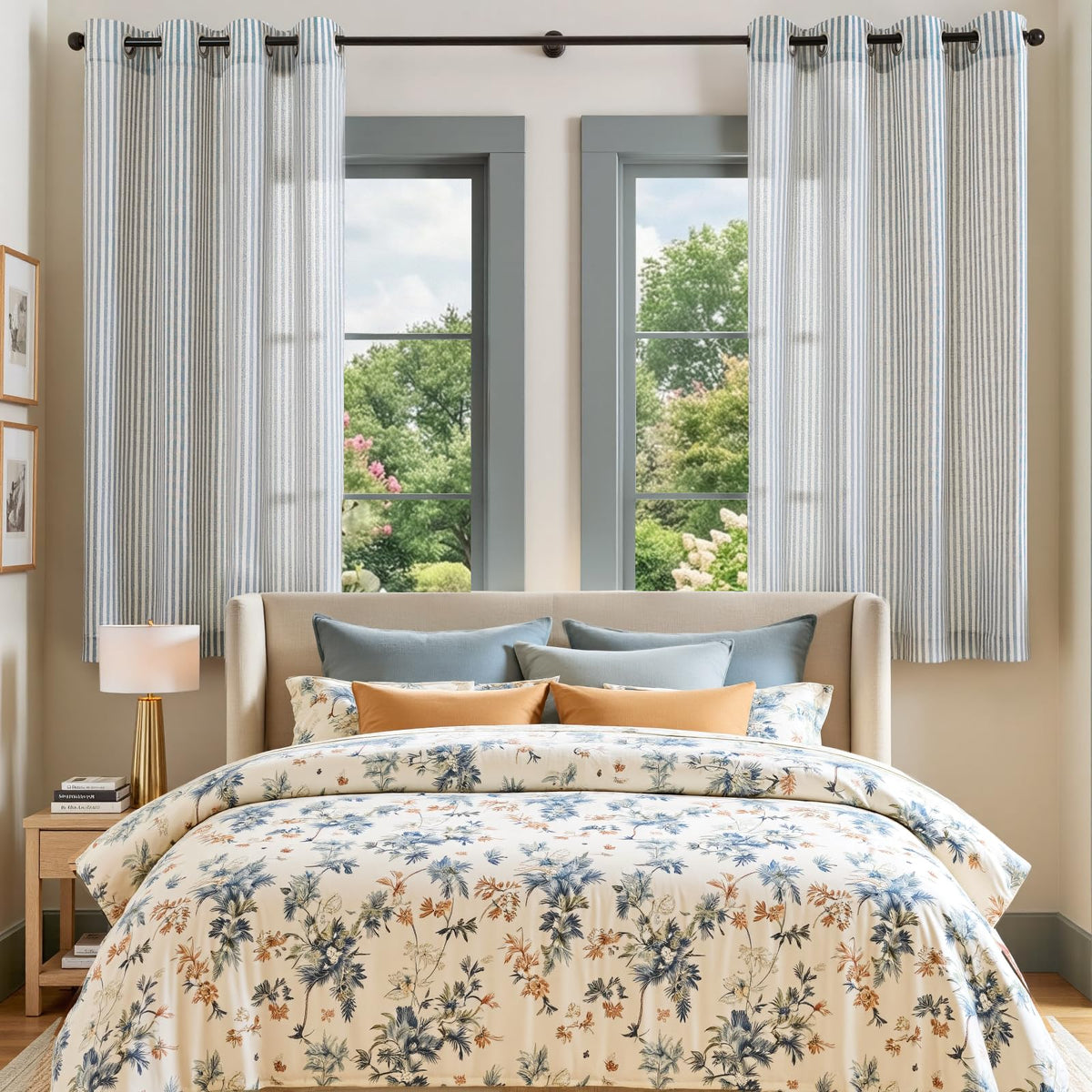 Linen Striped Curtains P6929