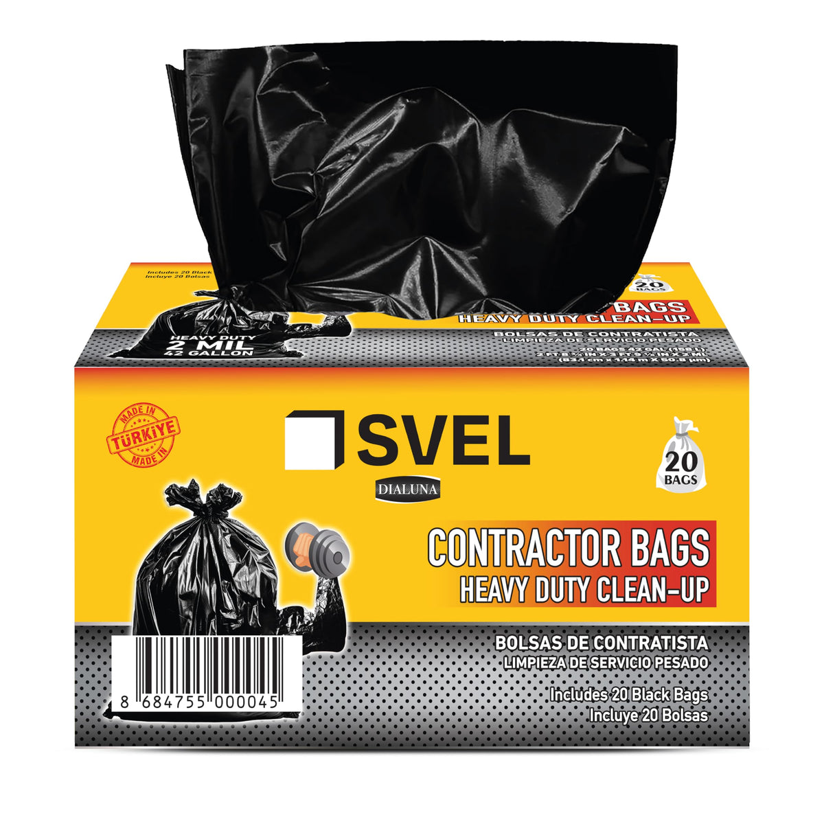 Heavy Duty 42 Gallons 2 Mil Trash Bag F939