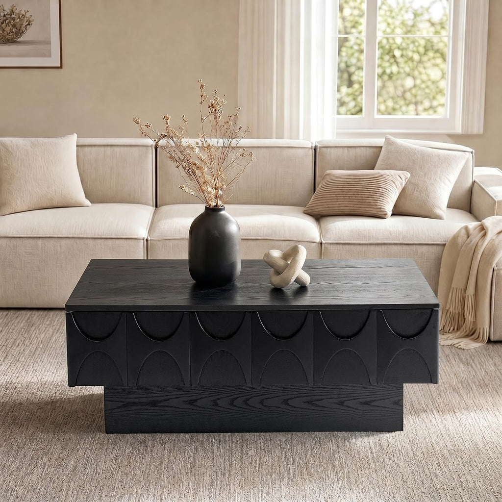 Black Coffee Table with Hidden Storage Q238