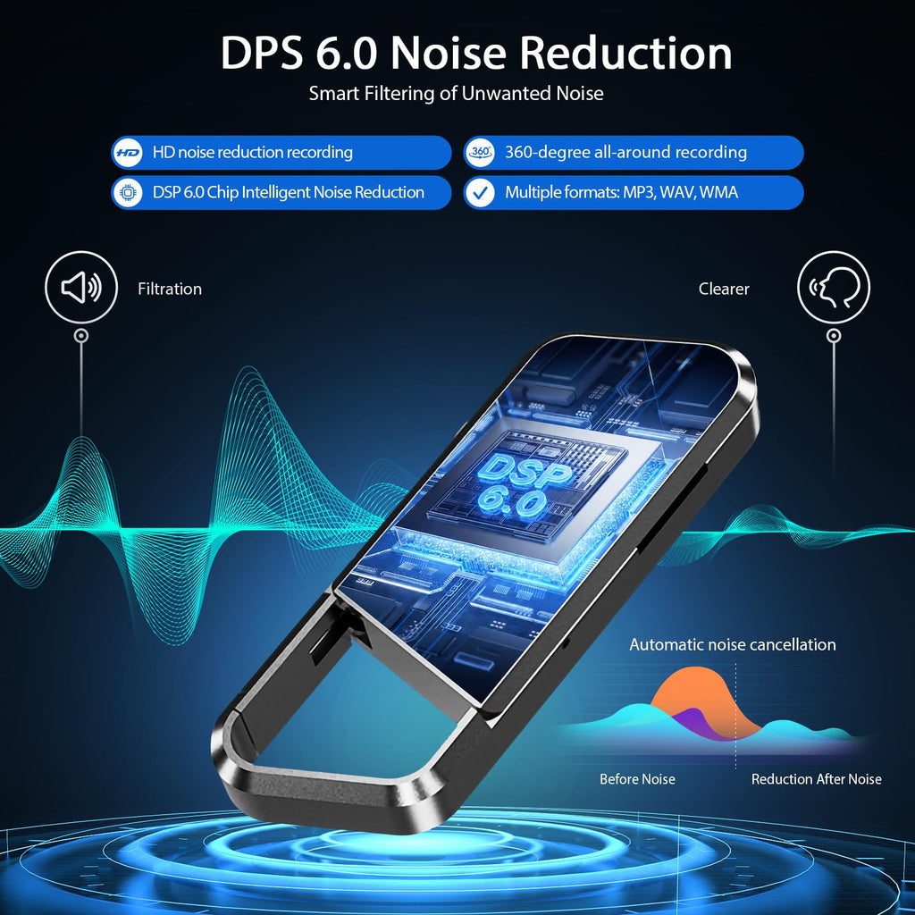 Voice Activated Recorder with Noise Reduction Portable Audio Recorder K4978