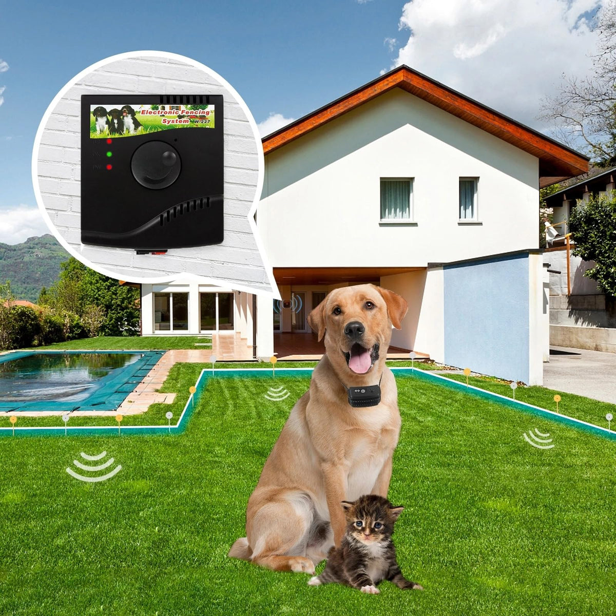 Electronic Dog Fence & Waterproof Training Collar System O6802